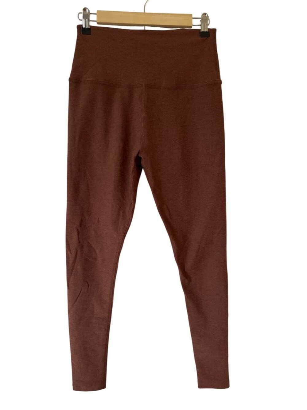 Beyond Yoga Womens High-Waisted Leggings L Rust Brown Soft Stretchy